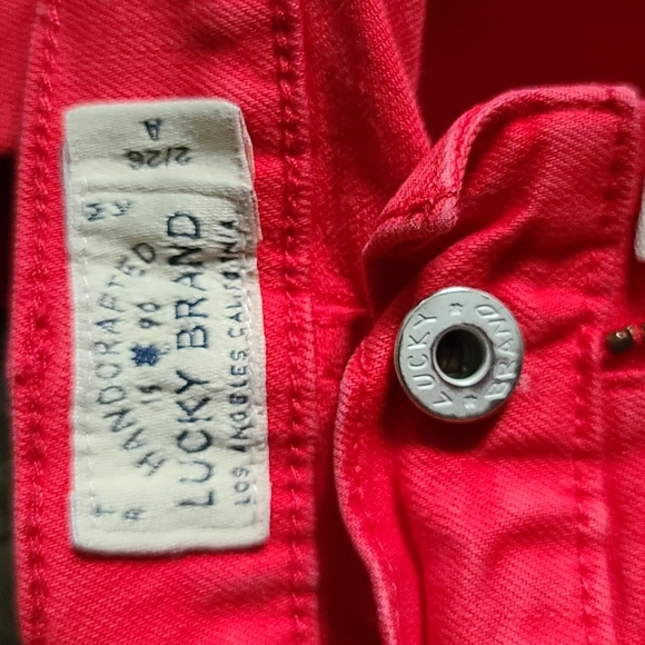 Lucky Brand BRIDGETTE SKINNY 2/26x23 Red  Raw Hem - Picture 2 of 7